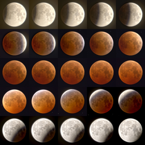 皆既月食のHDR画像