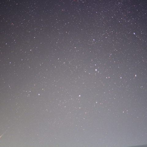 今朝(4/16)のイリジウム90号機フレアとパンスターズ彗星