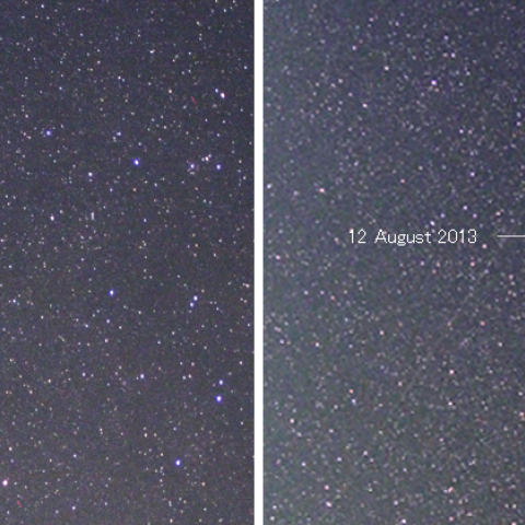 いるか座の新星の発見前と発見後