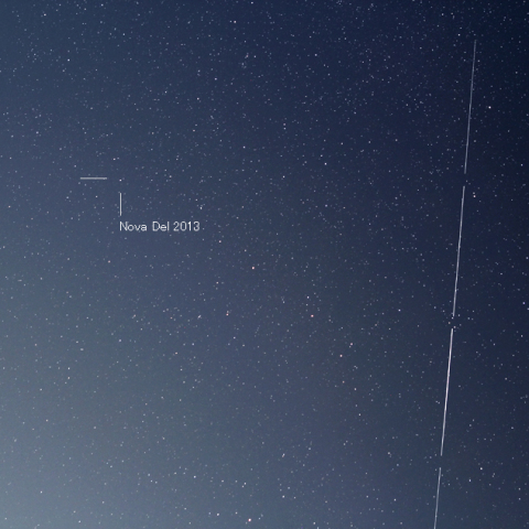 いるか座の新星とイリジウムフレア