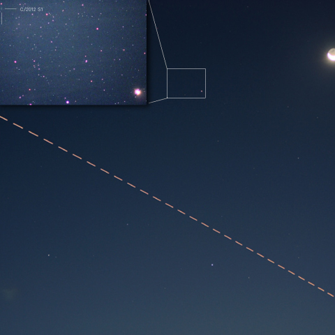 10/1のISON彗星とISS