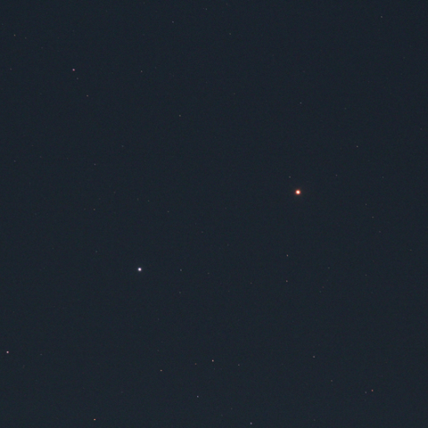 7/11の火星と真珠星スピカ