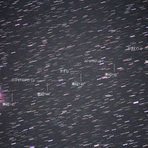 ひまわり８号と静止衛星群