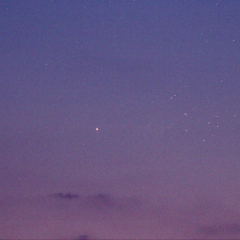 5/1の水星と昴(Pleiades)