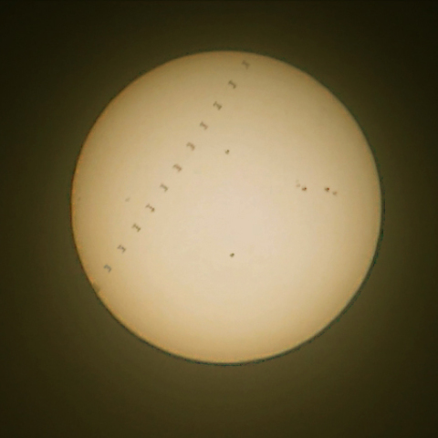 5/14のISSの日面通過