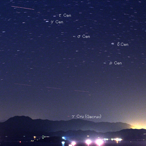 南十字星のγ Cru ガクルックス