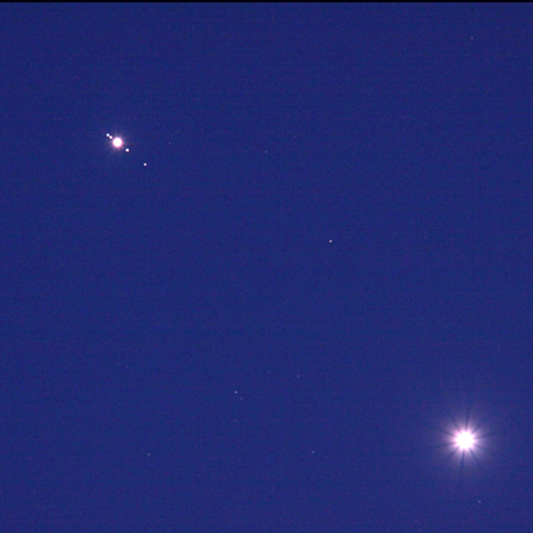 金星と木星とガリレオ衛星