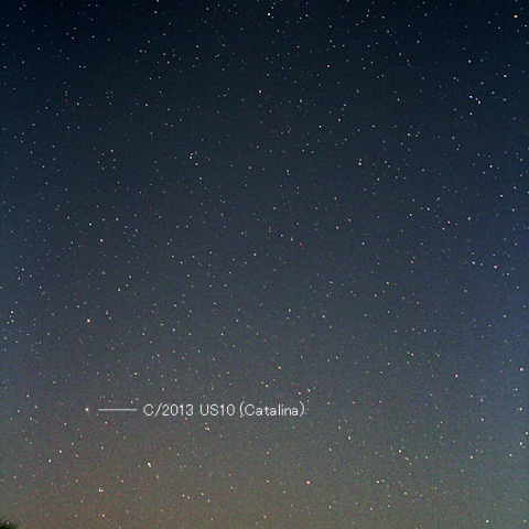 12/1のカタリナ彗星と金星とスピカ