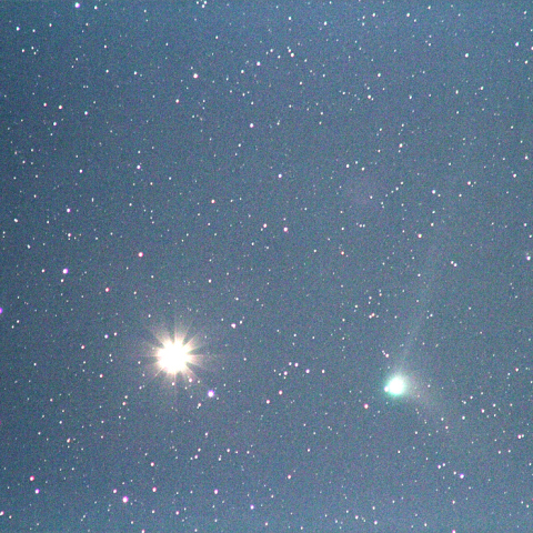 元日のカタリナ彗星とアークトゥルス