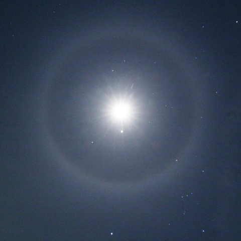 3/17の九夜月の月暈