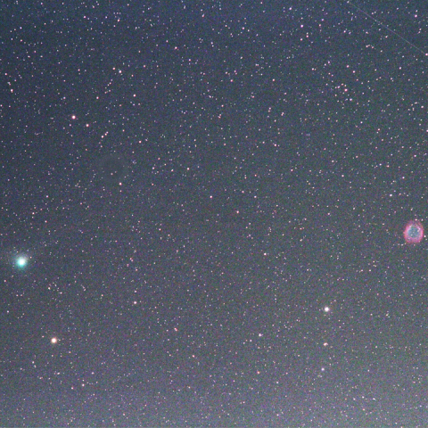 6/2のパンスターズ彗星と螺旋星雲