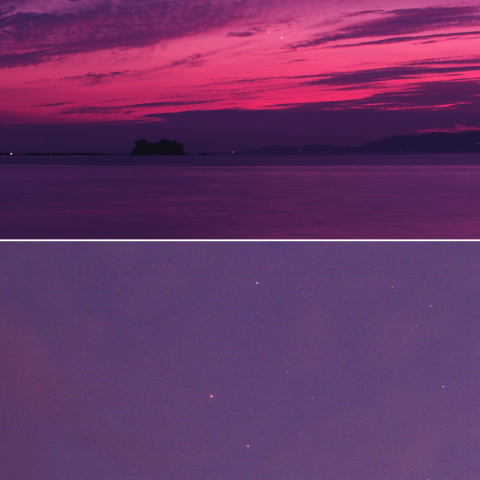 8/27の木星・金星と土星・火星