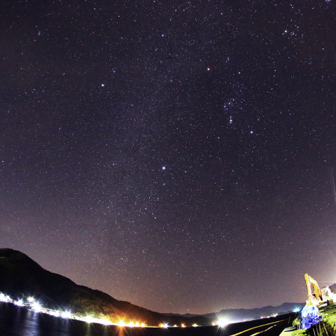 2/17のカノープスと冬の大三角