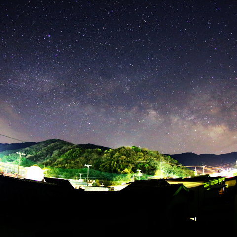 2/18の夏の大三角と天の川