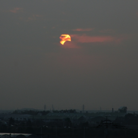 部分日食(福岡八女)