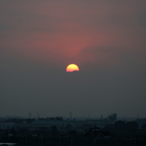 部分日食(福岡八女)