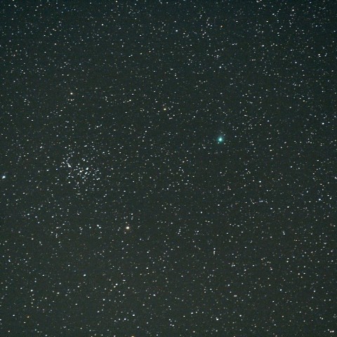 プレセペ星団とラヴジョイ彗星