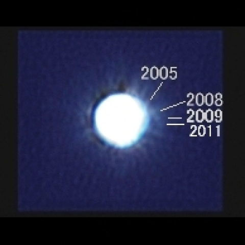 シリウスの伴星の位置変化