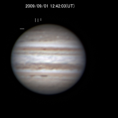 まだ見える衝突痕