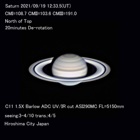 9月19日の土星