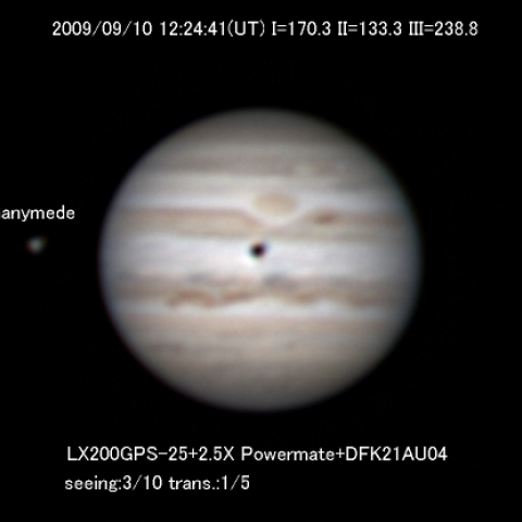 薄雲越しの木星