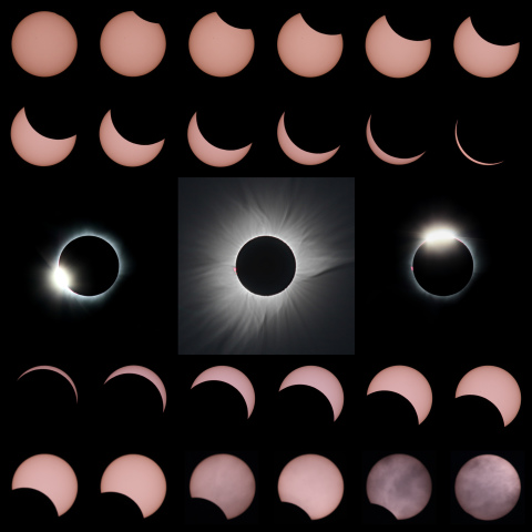 インドネシア皆既日食の全過程