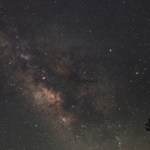 天の川と火星・さそり座