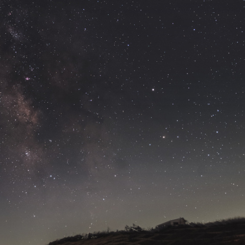 天の川と火星・さそり座