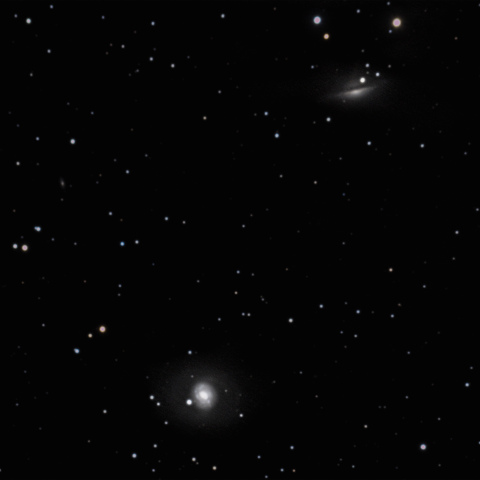 M77とNGC1055 くじら座の銀河