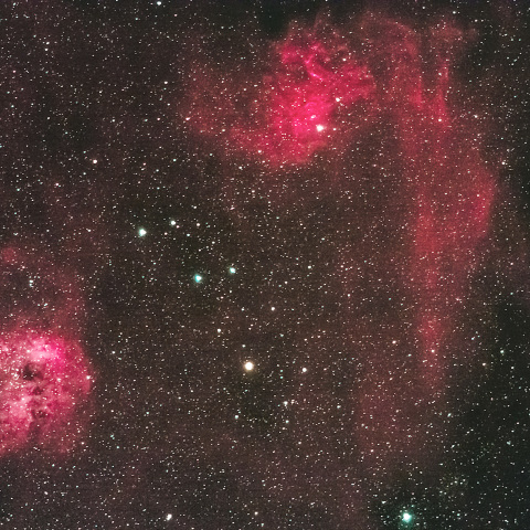 IC405 勾玉星雲とIC410