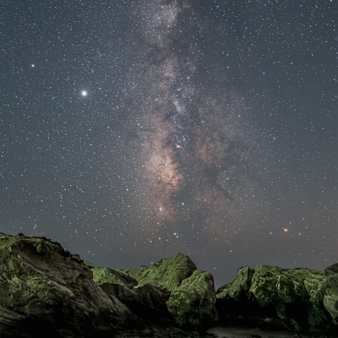 直立する天の川