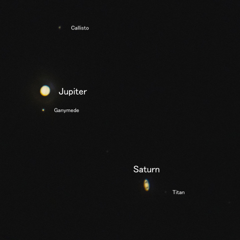 木星と土星の最接近 2020/12/22