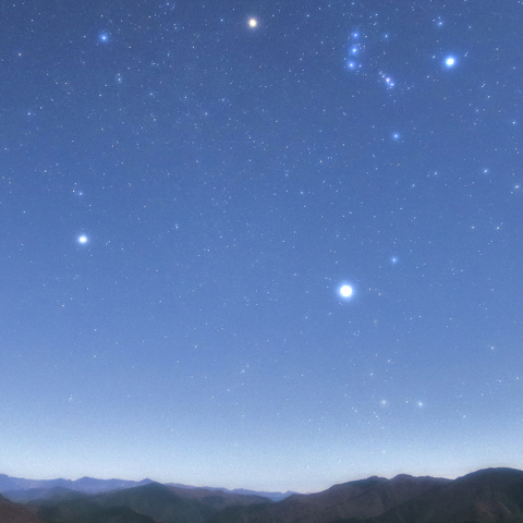 月夜を彩る冬の星たち1