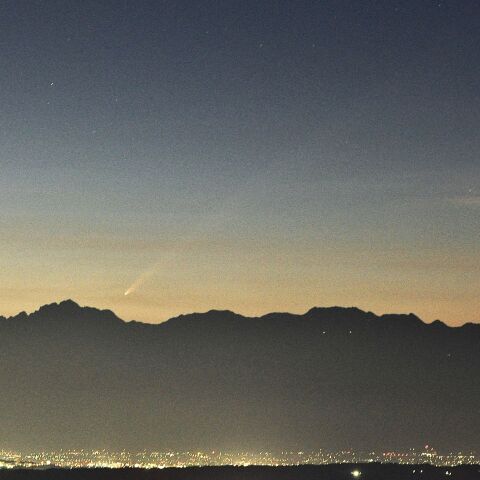 剱岳・立山と彗星