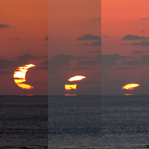 三日月の如く沈む太陽