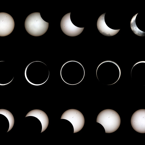 太陽と月のランデブー