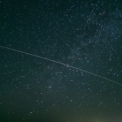 宗谷海峡から見るISS