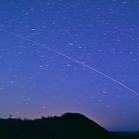 日本海側から見えたISS