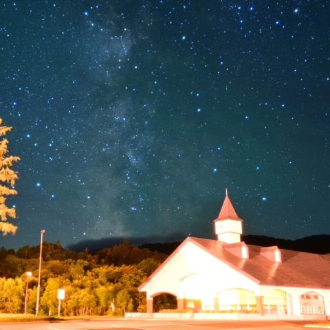 温泉キャンプ場から
