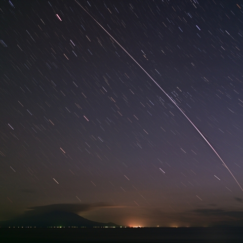 20210729　利尻富士山とISS