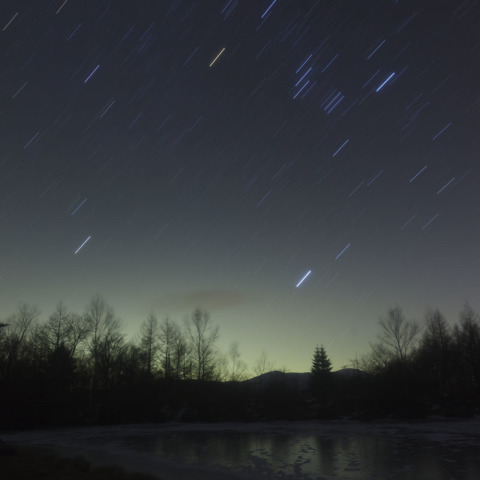 昇ってきた冬の大三角