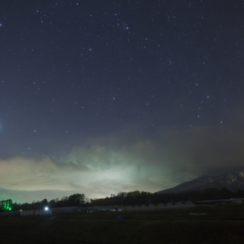 八ヶ岳とカシオペア、そして金星と木星