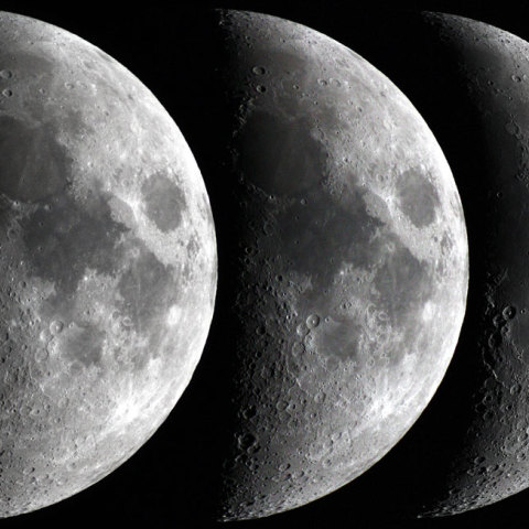 上弦までの三日間の月