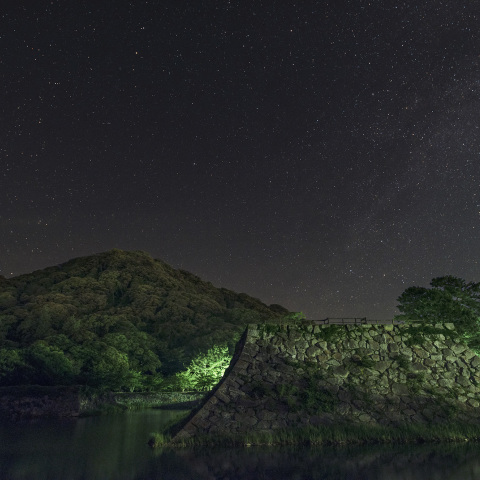 萩城跡に舞うカシオペア王妃