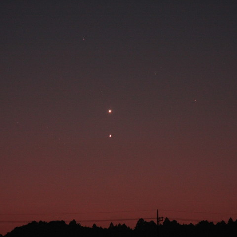 金星と木星の接近