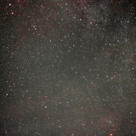 天の川の中のジャック彗星