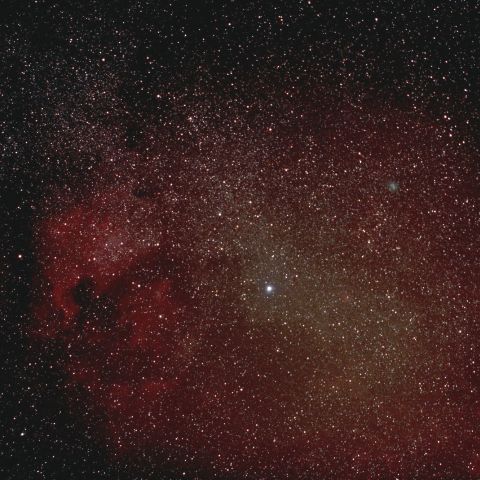 ジャック彗星とデネブ・北アメリカ星雲