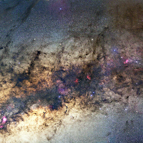 49コマモザイクによる天の川中心部