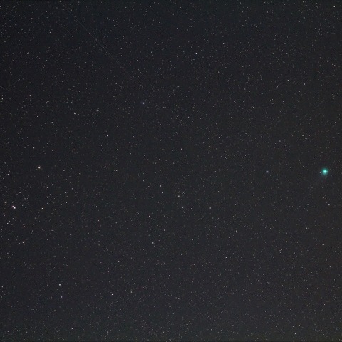 ヒアデス星団とラヴジョイ彗星(1/10)