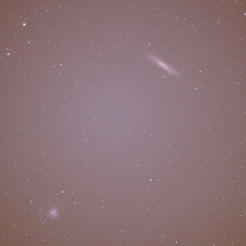 NGC253渦巻銀河とNGC288球状星団